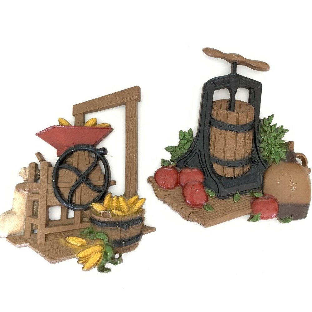 Homco Harvest Fall Wall Decor APPLE CIDER PRESS CO
